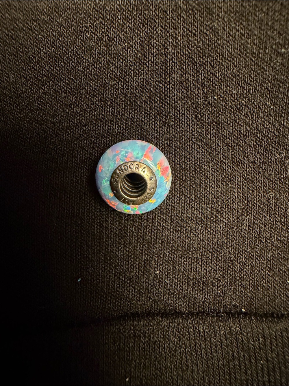 Pandora S925 ALE Blue Murano Glass Charm Multicolor Confetti Bead Sterling